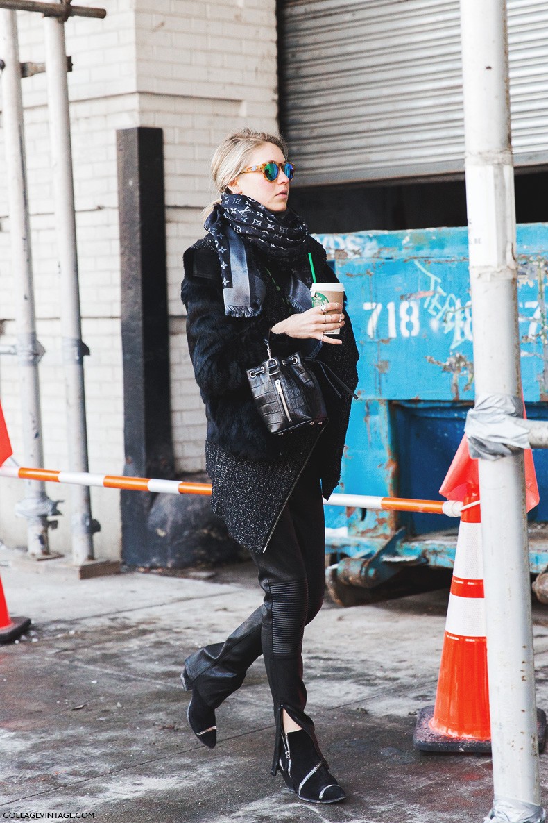New_York_Fashion_Week-Fall_Winter_2015-Street_Style-NYFW-Jessica_Minkoff-Louis_Vuitton_Scarf-