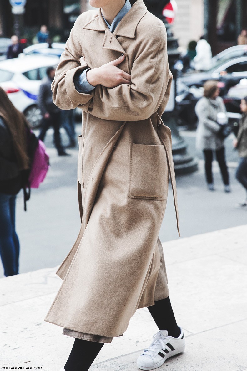 Paris_Fashion_Week-Fall_Winter_2015-Street_Style-PFW-Camel_Coat-Adidas_Sneakers-