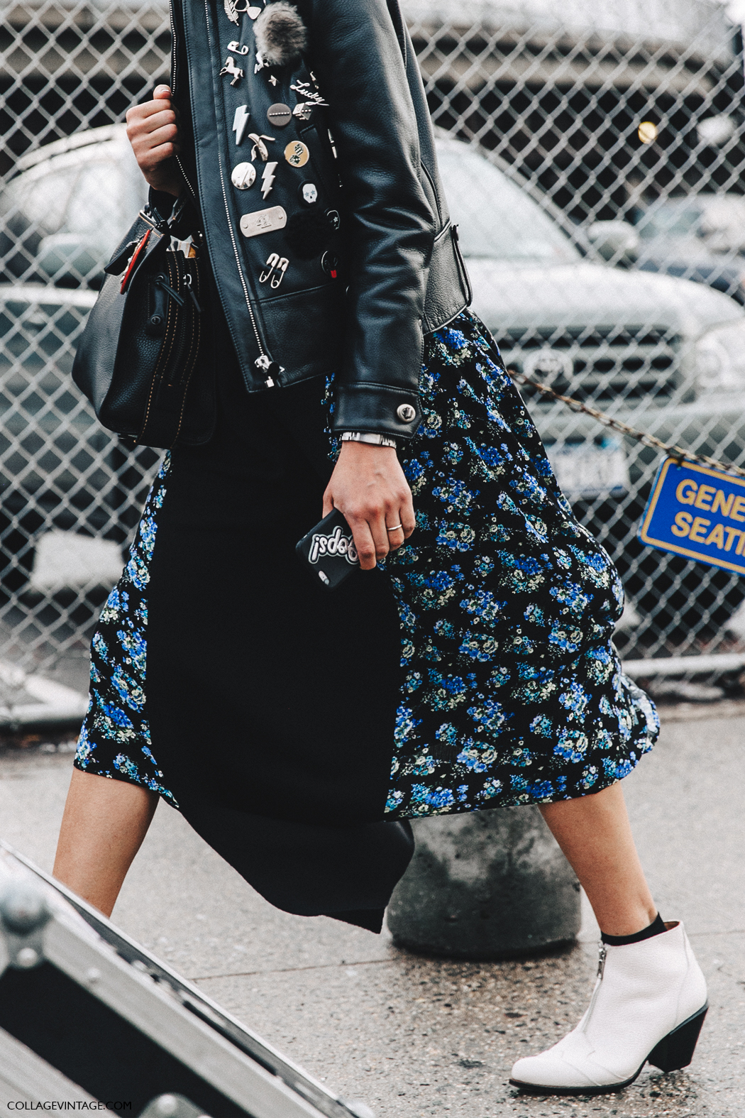 NYFW-New_York_Fashion_Week-Fall_Winter-17-Street_Style-White_Boots-Floral_Dress-Leather_Jacket-Coach-1
