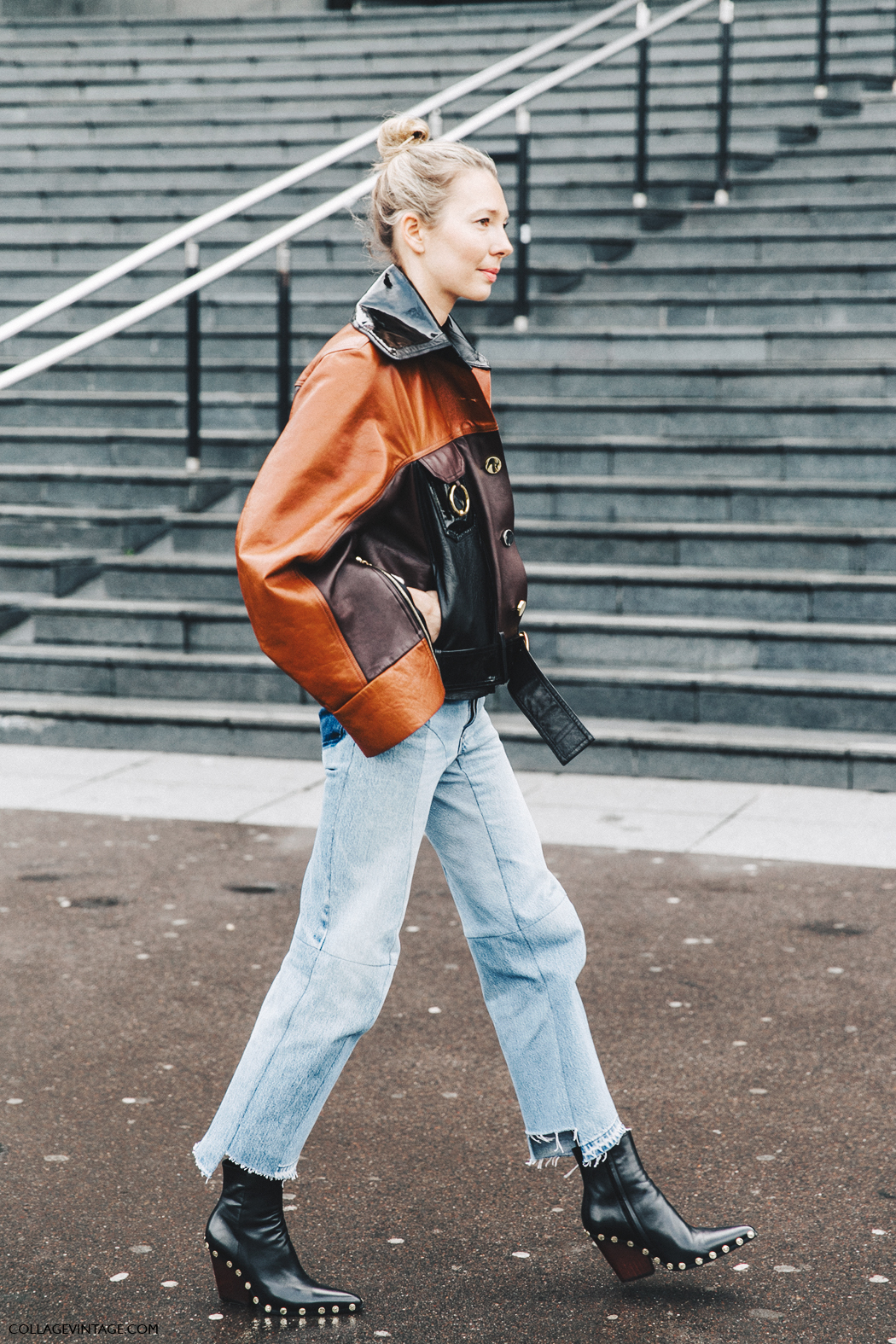 PFW-Paris_Fashion_Week_Fall_2016-Street_Style-Collage_Vintage-Vetements_Jeans-Celine_Boots-Leather_Jacket-8