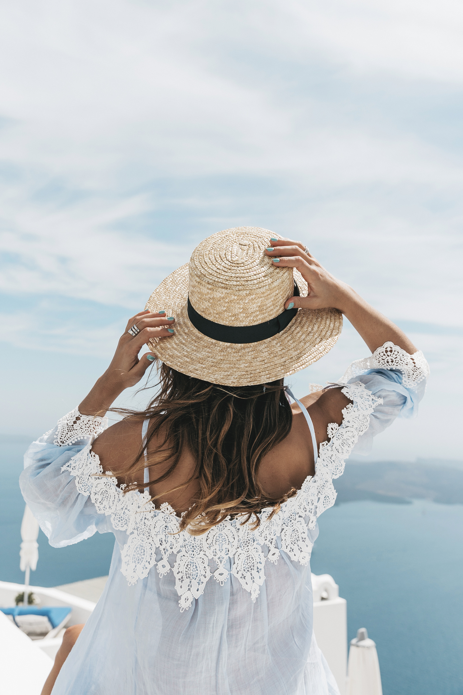 Blue_Dress-Soludos_Escapes-Soludos_Espadrilles-Canotier-Hat-Lack_Of_Color-Summer-Santorini-Collage_Vintage-67