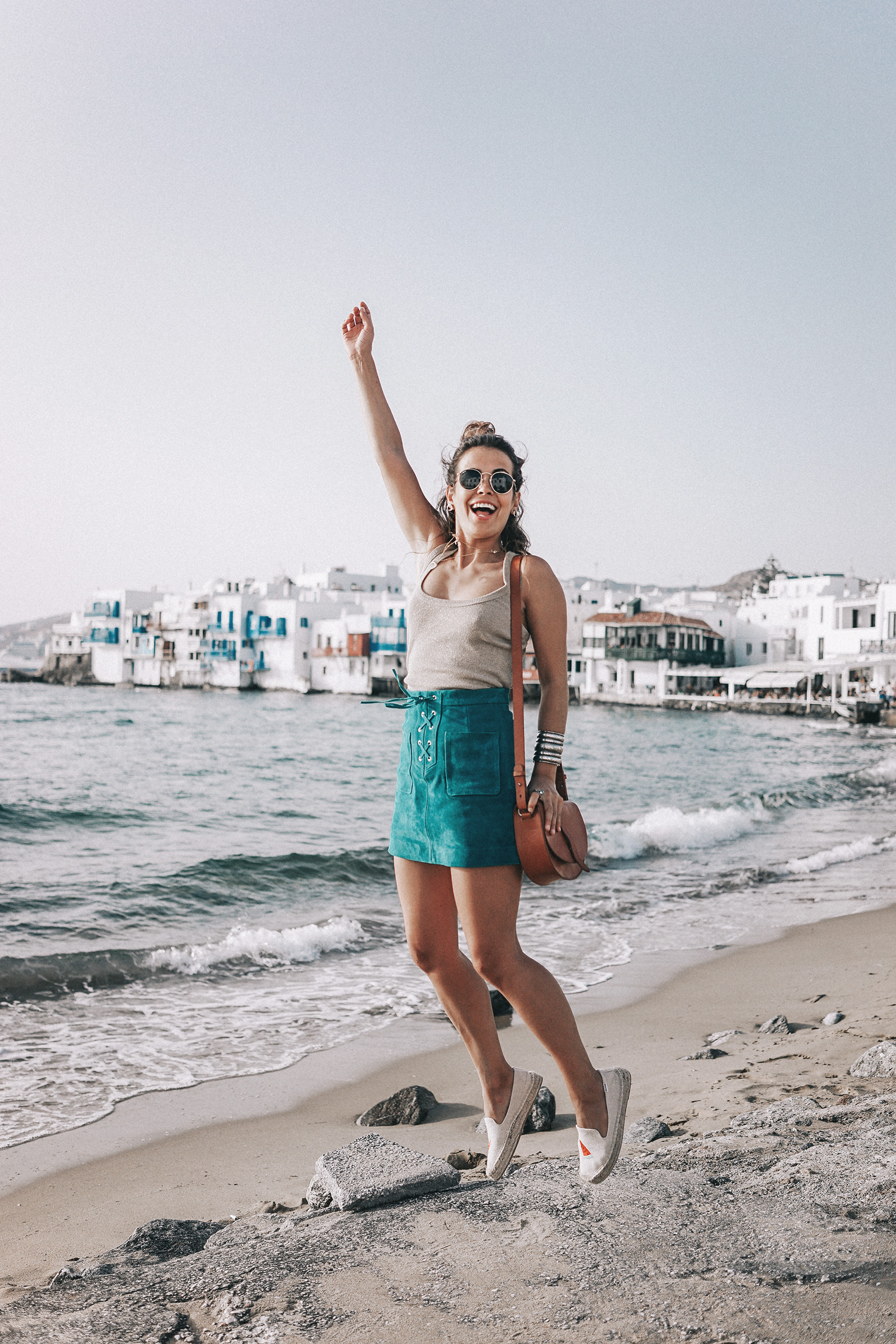 Gold_Top-Metallic_Trend-Suede_Skirt-Turquoise_Skirt-Soludos_Espadrilles-Soludos_Escapes-Mykonos-Greece-Collage_Vintage-Street_Style-122