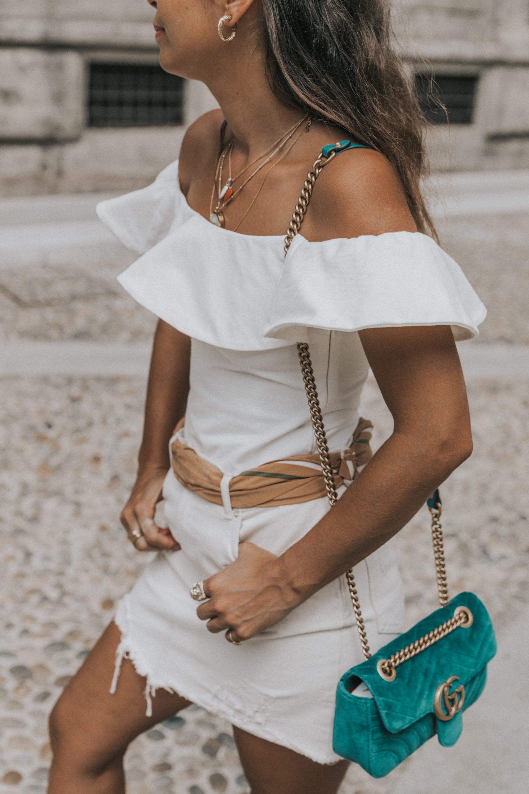 All in white